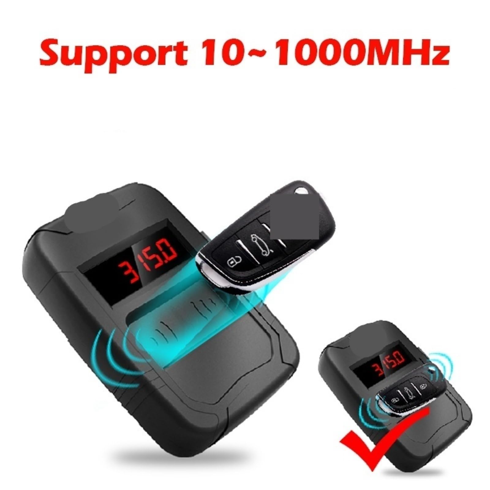 10-1000 MHz Digitaler Frequenzzähler Autoschlüssel 315, 434 Tester