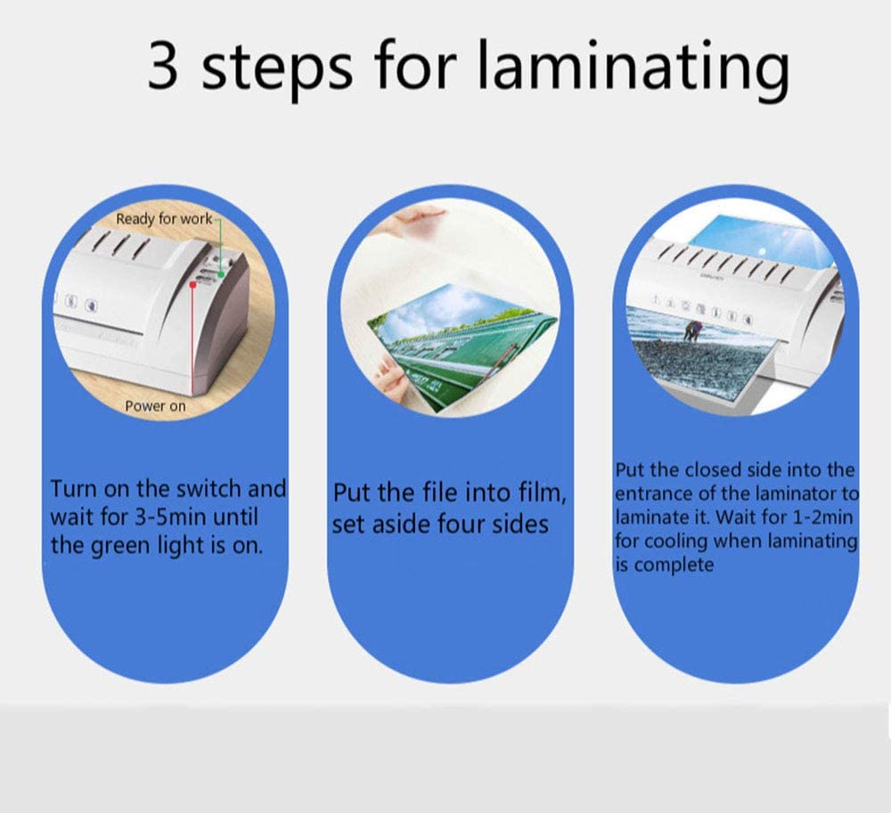 Laminadora térmica A4 A3, 300W, máquina de película de laminación de Papel para Documentos fotográficos, Velocidad del laminador en frío/Caliente, 300mm/min de Ancho, 230mm