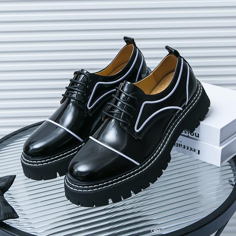 Men's Business Casual Loafers Patent Leather Formal Oxford Slip On Dress Shoes for Office Classic Business Party Shoes2