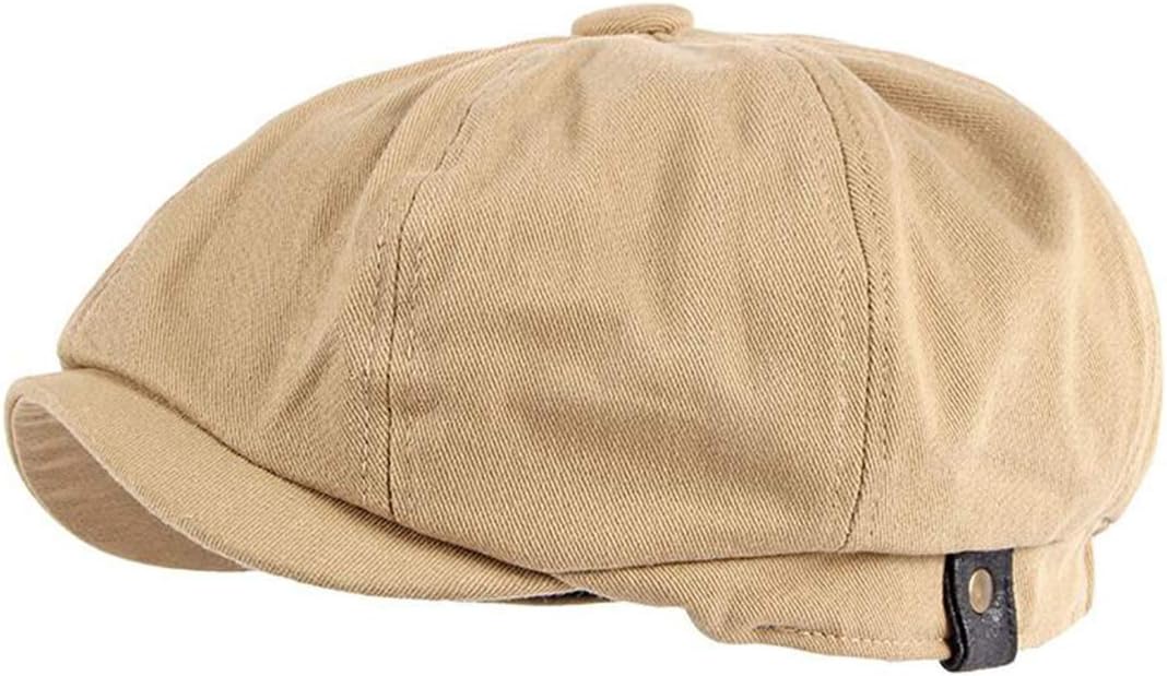 RuichengCotton Flat Caps Mens Retro Newsboy Beret Cap Gatsby Baker Boy Hat Cabbie Cap