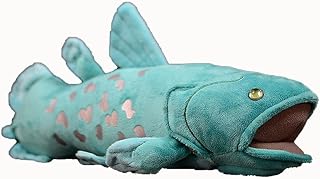 Simulation Coelacanth Fish Stuffed Animal 15" Long, Cute Soft Coelacanth Plush Toy for Kids Boys and Girls, Stuffed Toy