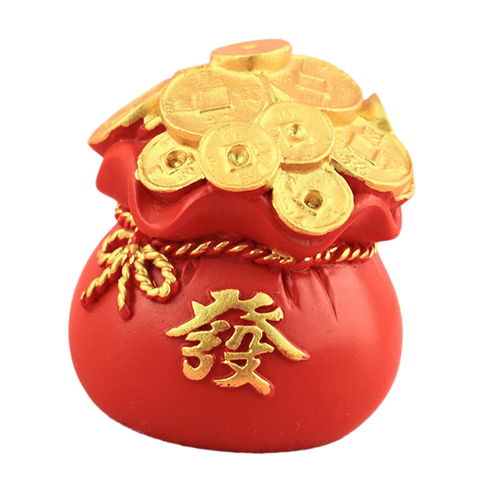 Shurhome Money Tree Statue Blessing Bag Figurines Bring Wealth and Good Luck Fengshui Decorations for Offices Tabletop Decors Resin Money Tree Statue