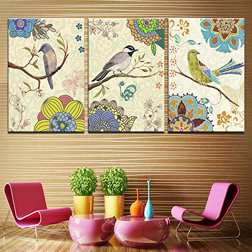 Toile intissée plante verte et fleur à impression aquarelle durable