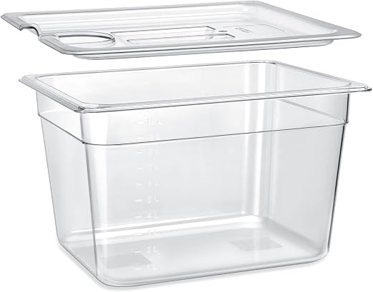 HOMENOTE Sous Vide Container 12 Quart With Lid,BPA Free Complete Accessories For Anova and Most Sous Vide Cookers,Anova Container Kit