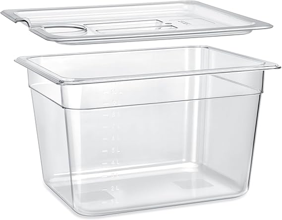 homenote Sous Vide Container 12 Quart With Lid,BPA Free Complete Accessories For Anova and Most Sous Vide Cookers,Anova Container Kit