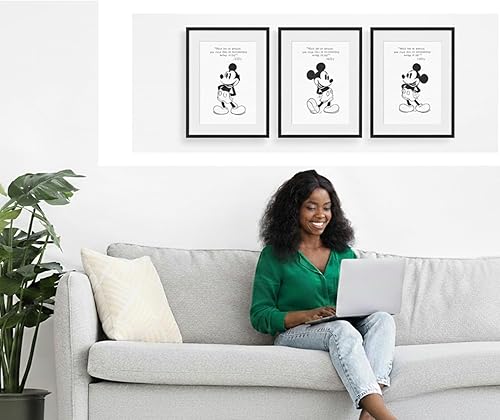 Vista 7 de BigWig Prints Decoración de pared de Mickey Mouse – Citas artísticas de pared de Mickey Mouse, imágenes de decoración de guardería, póster Cita