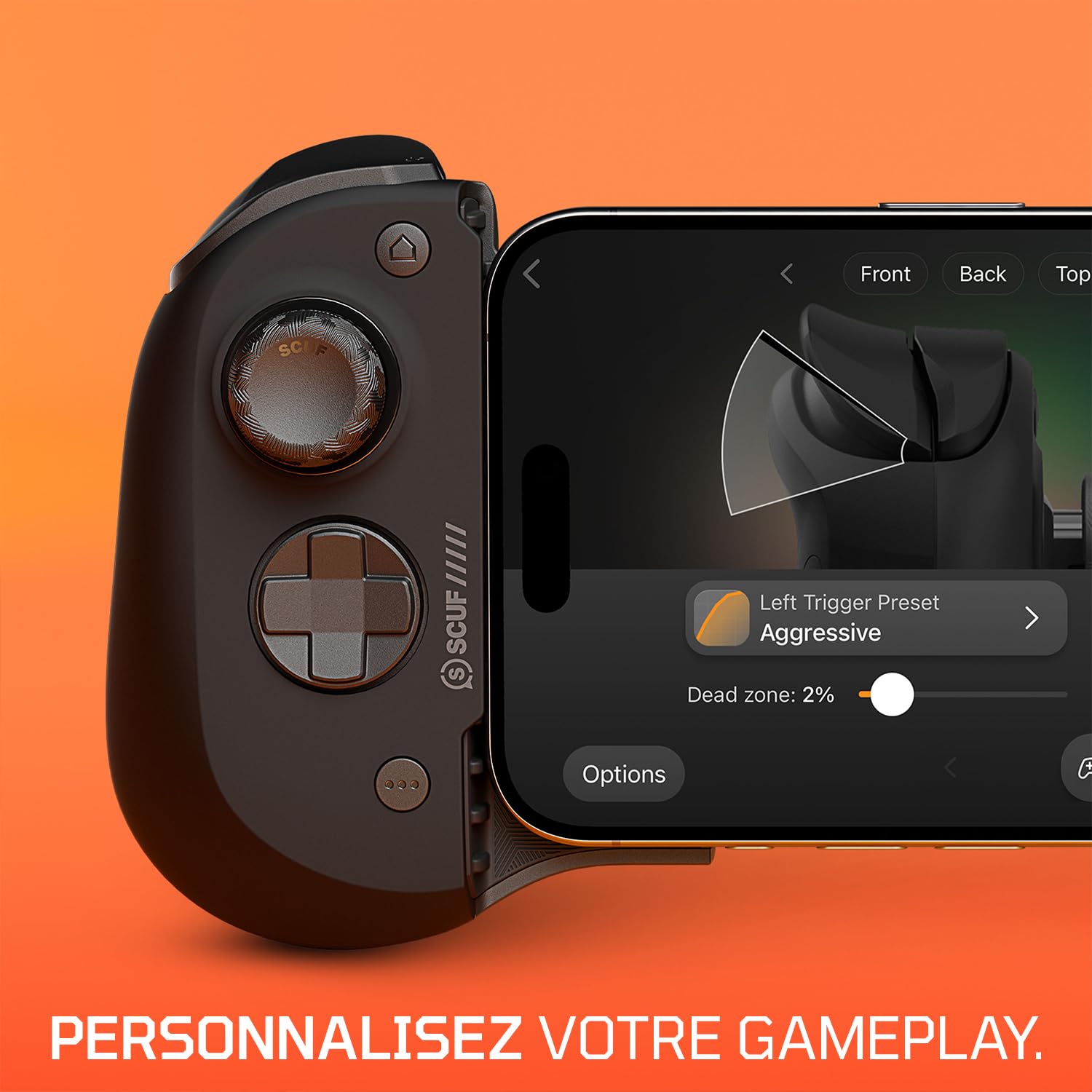 SCUF NOMAD Manette de Jeu Mobile iPhone Sans Fil – Palettes Arrière – Joysticks Anti-Dérive – Bluetooth 5.0 Connectivité – PS Remote, Xbox Game Pass, Apple Arcade, Steam Link – Noir