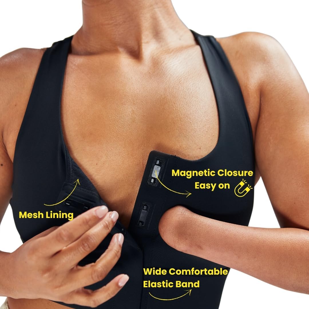 Adaptive Sports Bra – Magnetic Front Closure | Wire-Free Support | Breathable & Easy-On for All Abilities