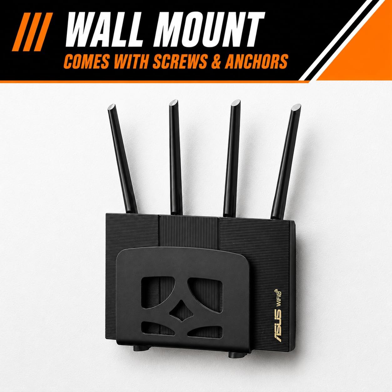 Adjustable Small Device Wall Mount, Metal Cable Box Mount or VESA Mount Holder, Space-Saving Bracket for for Wii, Switch, Apple TV, Roku, Router, Modem, Mini PC and Streaming Media Players