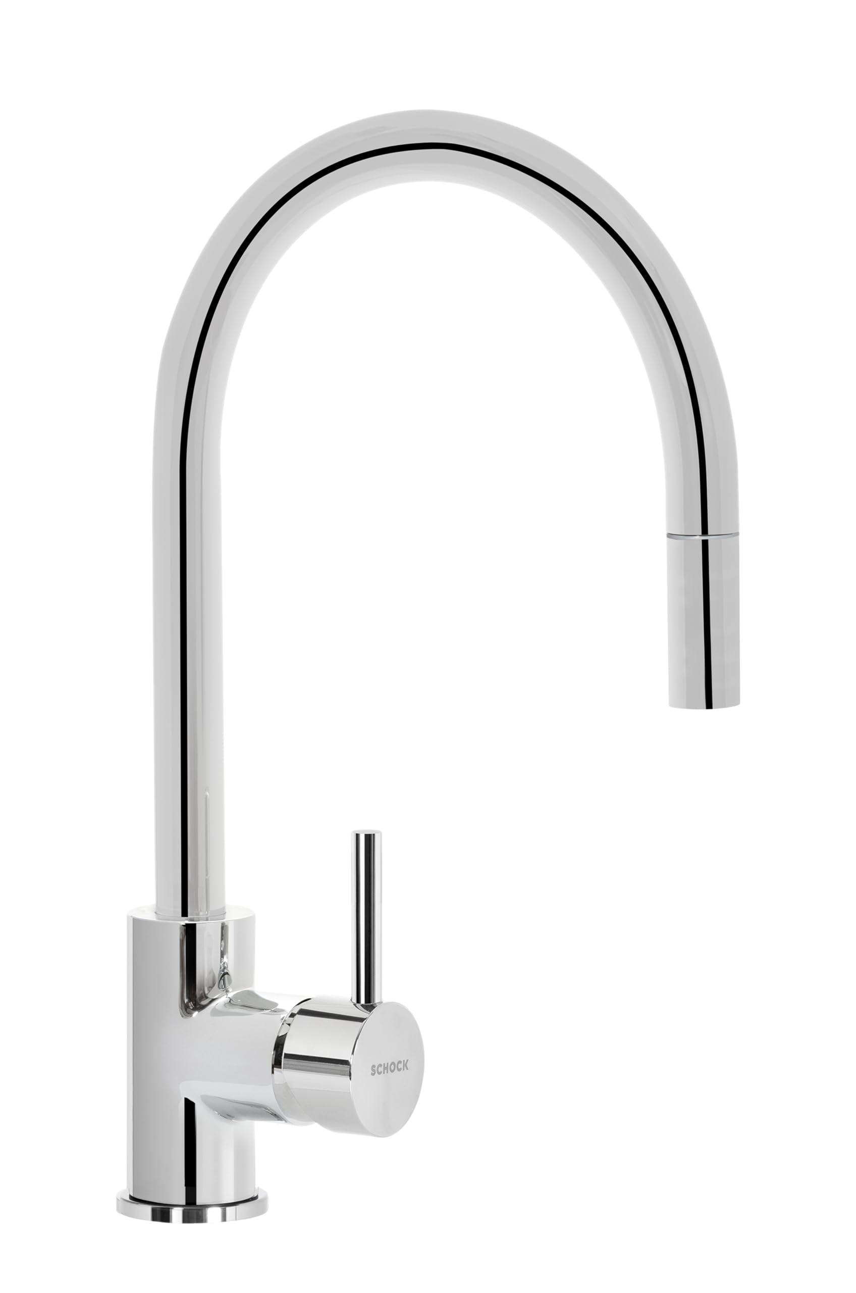 SCHOCK | Miscelatore Aquastar, Monocomando con Doccetta Estraibile, Colore Cromato, h394.5mm | Cromato, h394.5mm