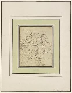 The Holy Family with Saint Elizabeth and the Child John, Preparing the Flight to Egypt 36x46 Huge UnFramed Art Print Poster Ready for Framing by Raymond Lafage