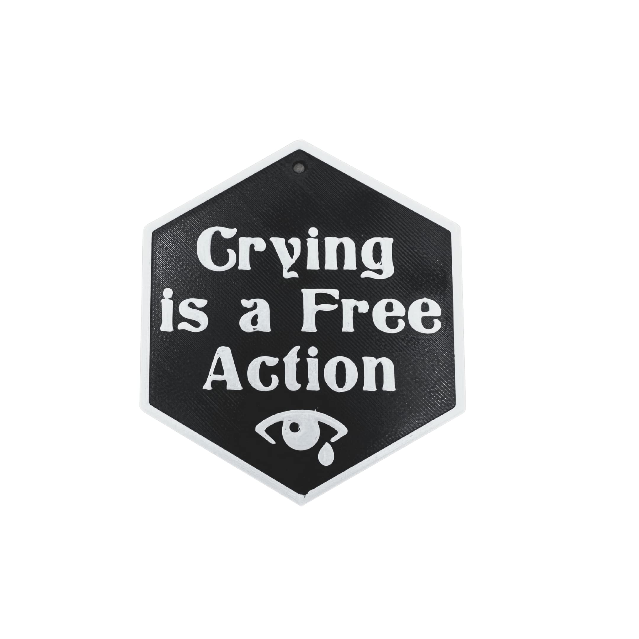 DND Crying is a Free Action Fridge Magnet Token | D&D Tabletop Games Token (DND Magnet)