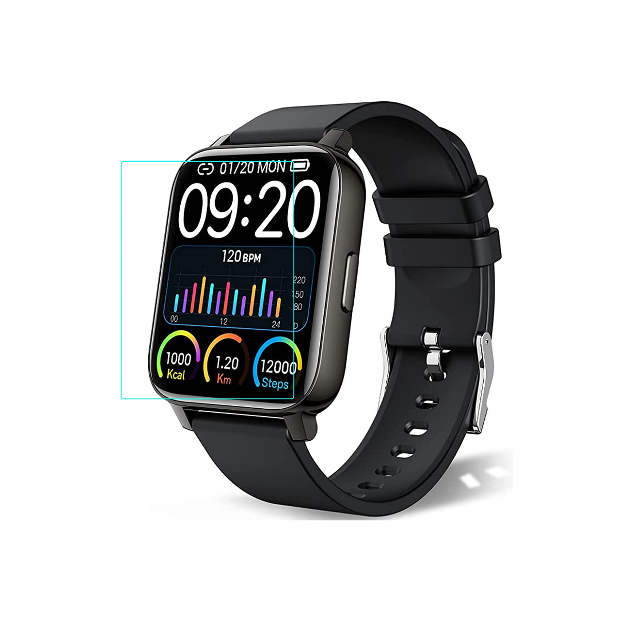 Protector de pantalla para reloj inteligente Chalvh con 4 unidades en un paquete, transparente, 1.7 pulgadas