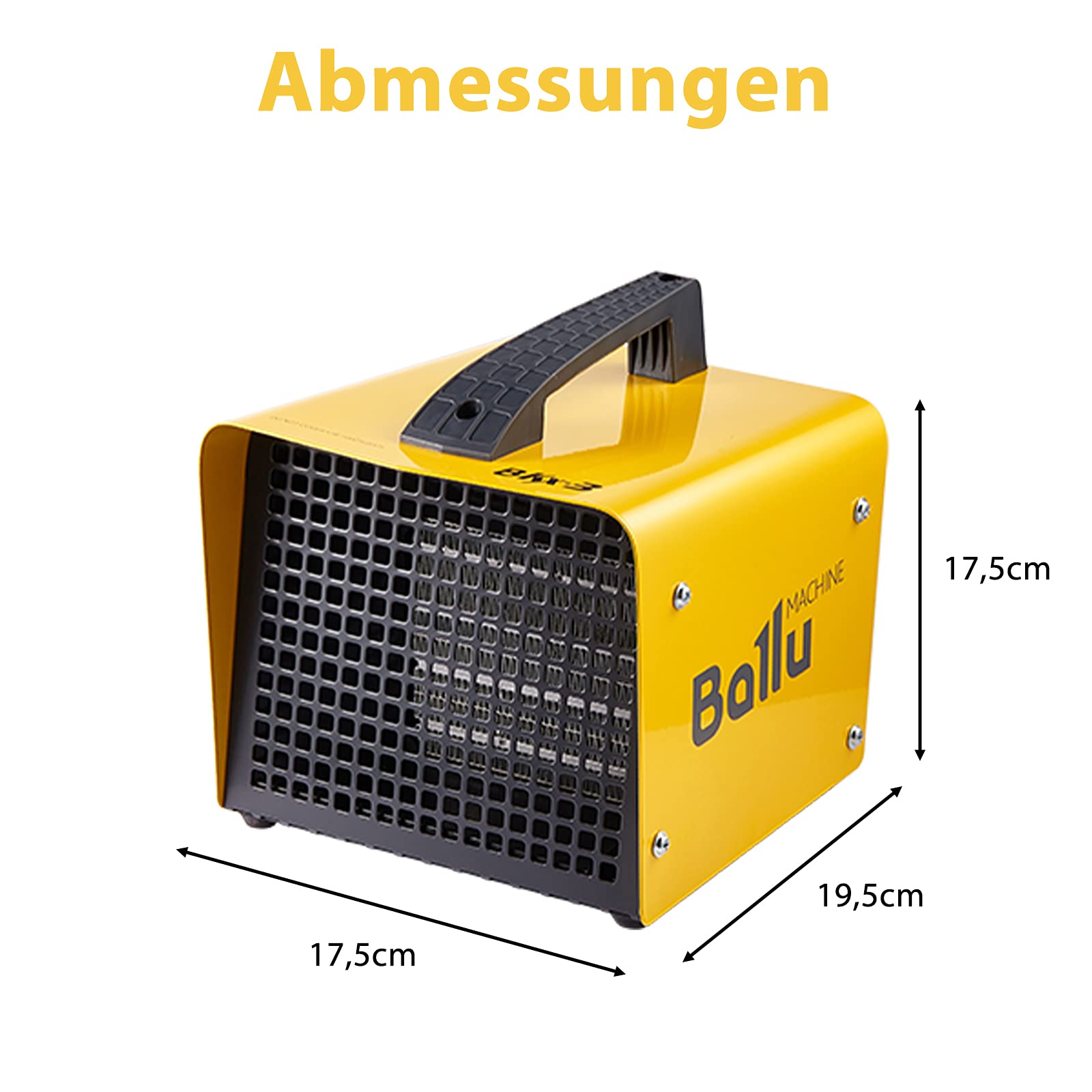 NAC Elektrische ventilatorkachel, 2000 W, keramische verwarming met