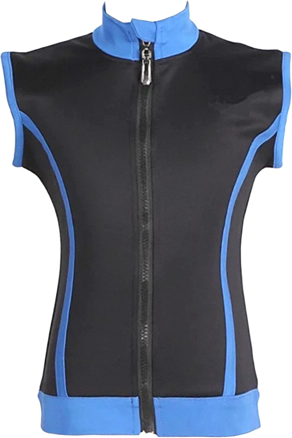 Figure Skating Jacket for Women and Girls Black Fleece-Lined Sleeveless Training Jacket