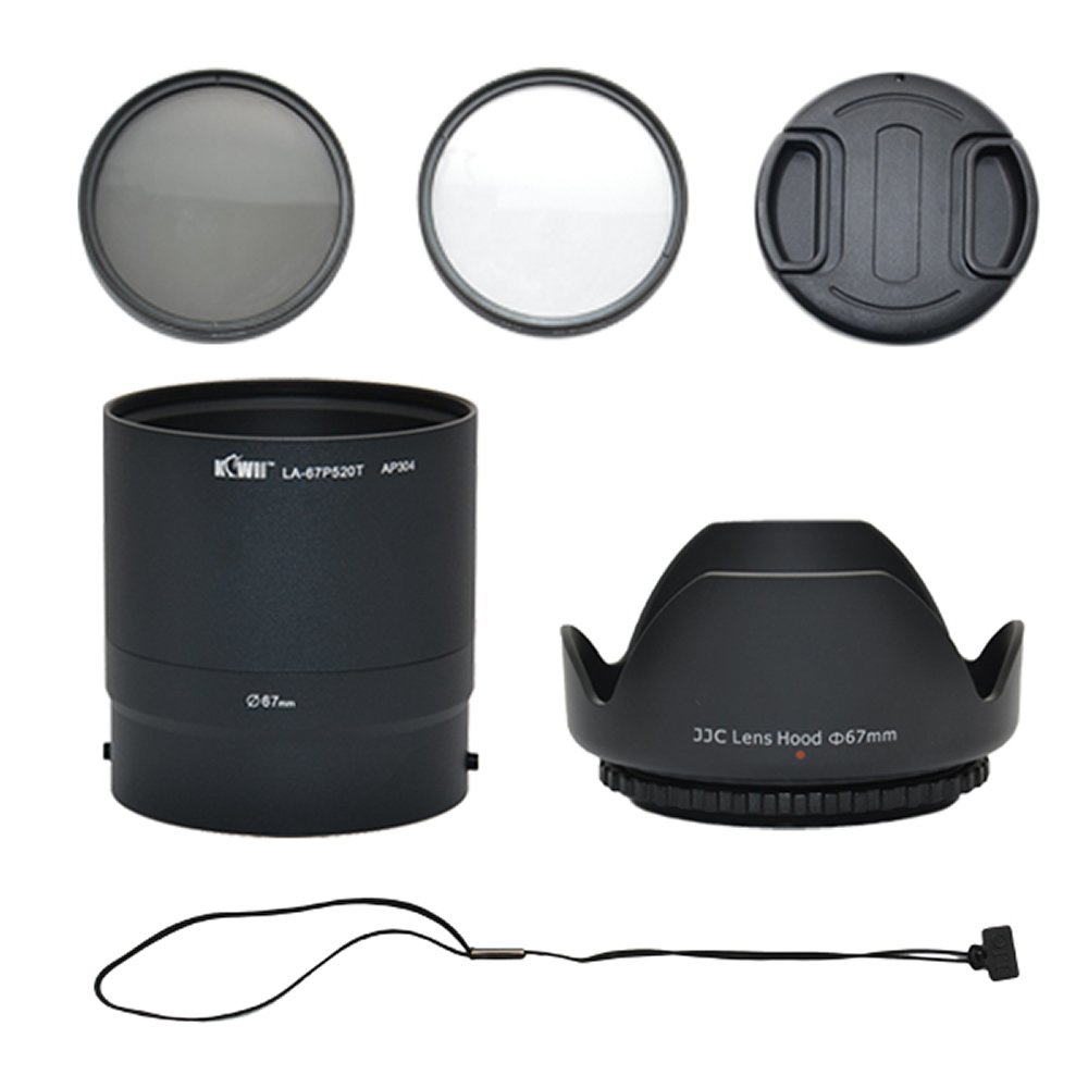 Buy KIWIFOTOS P520K 67MM UV CPL Filter Lens Adapter Lens Hood/Cap Set