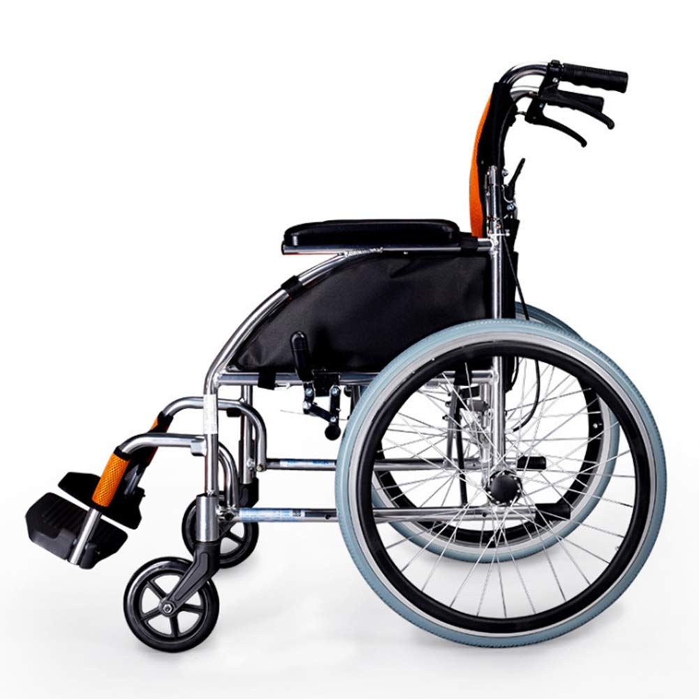 Wheelchair, Silla de Ruedas portátil Plegable, Silla de Ruedas Manual para Ancianos, Carrito Ultraligero para discapacitados, Suministros médicos para Adultos