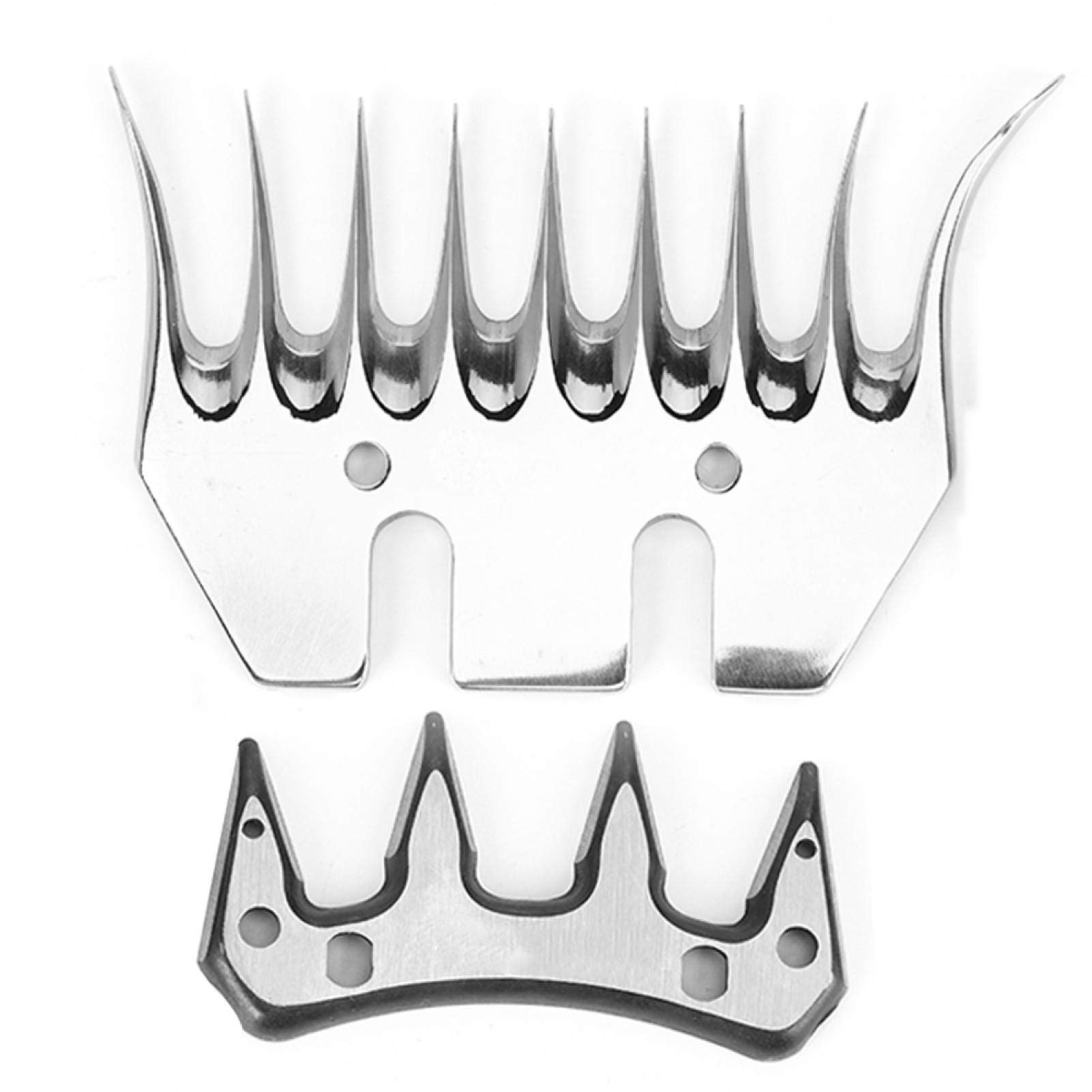 Cuchillas de Tijeras para ovejas, Cortador de Peine de Lana eléctrico de 13 Dientes/9 Dientes, Cuchillas de Corte Rectas/Curvas para el Cuidado de Cabras, corderos, Alpacas(9T Curvo)