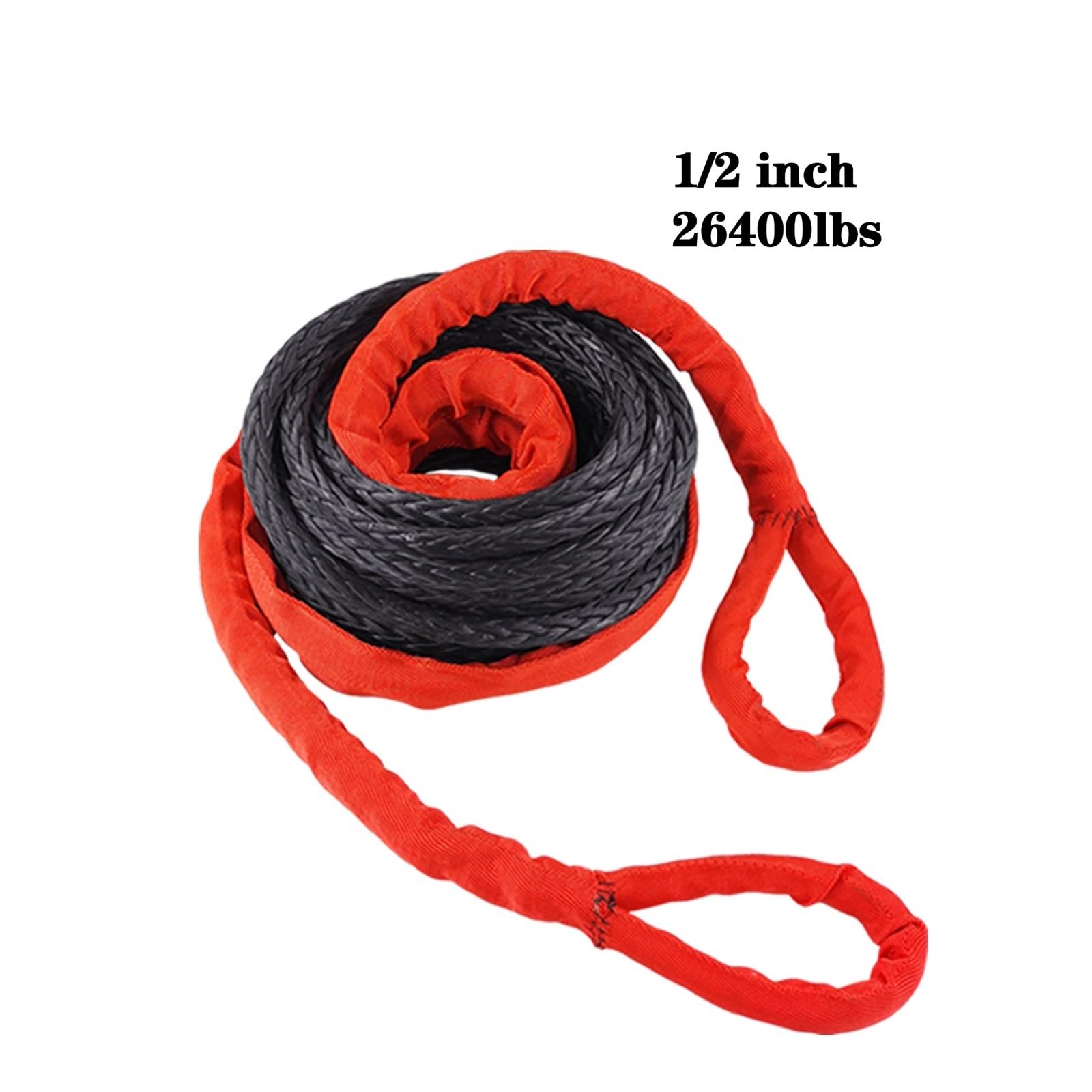 Kit fune per verricello, Corda Di Traino, Corda Di Traino Uhmwpe 12mm X 9m-26400lbs for 4x4 Atv Utv Suv Heavy Duty Emergency Off-Road per fuoristrada, camion, ATV, UTV, SUV