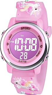 Digitale Uhr für Kinder - Wasserdichte Silikon Armbanduhr, Sportuhr für Outdoor mit Wecker, Datum, Stoppuhr, LED-Lichter - für Jungen und Mädchen