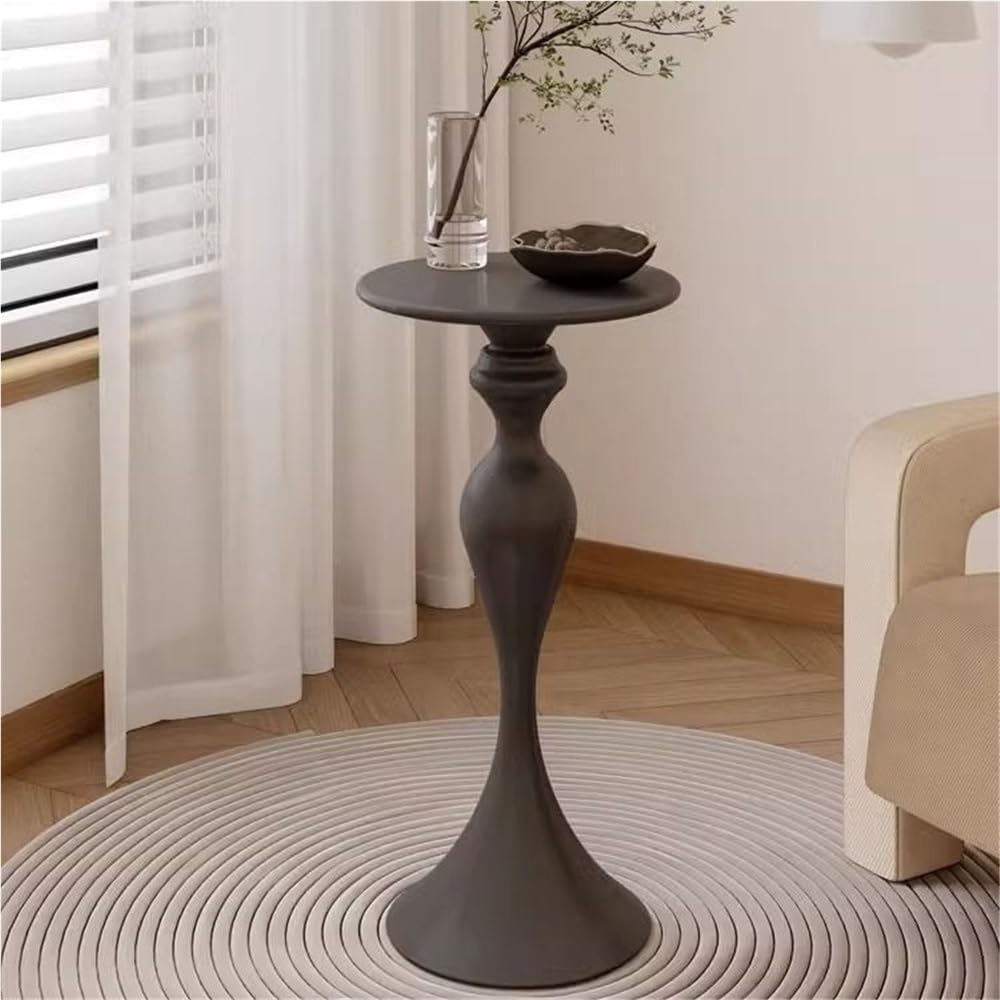Creative-SD Iron Side Table – Narrow Round Top End Table, Minimalist Nightstand, Versatile Coffee Table for Living Room, Modern Home Décor, Stylish Accent Furniture