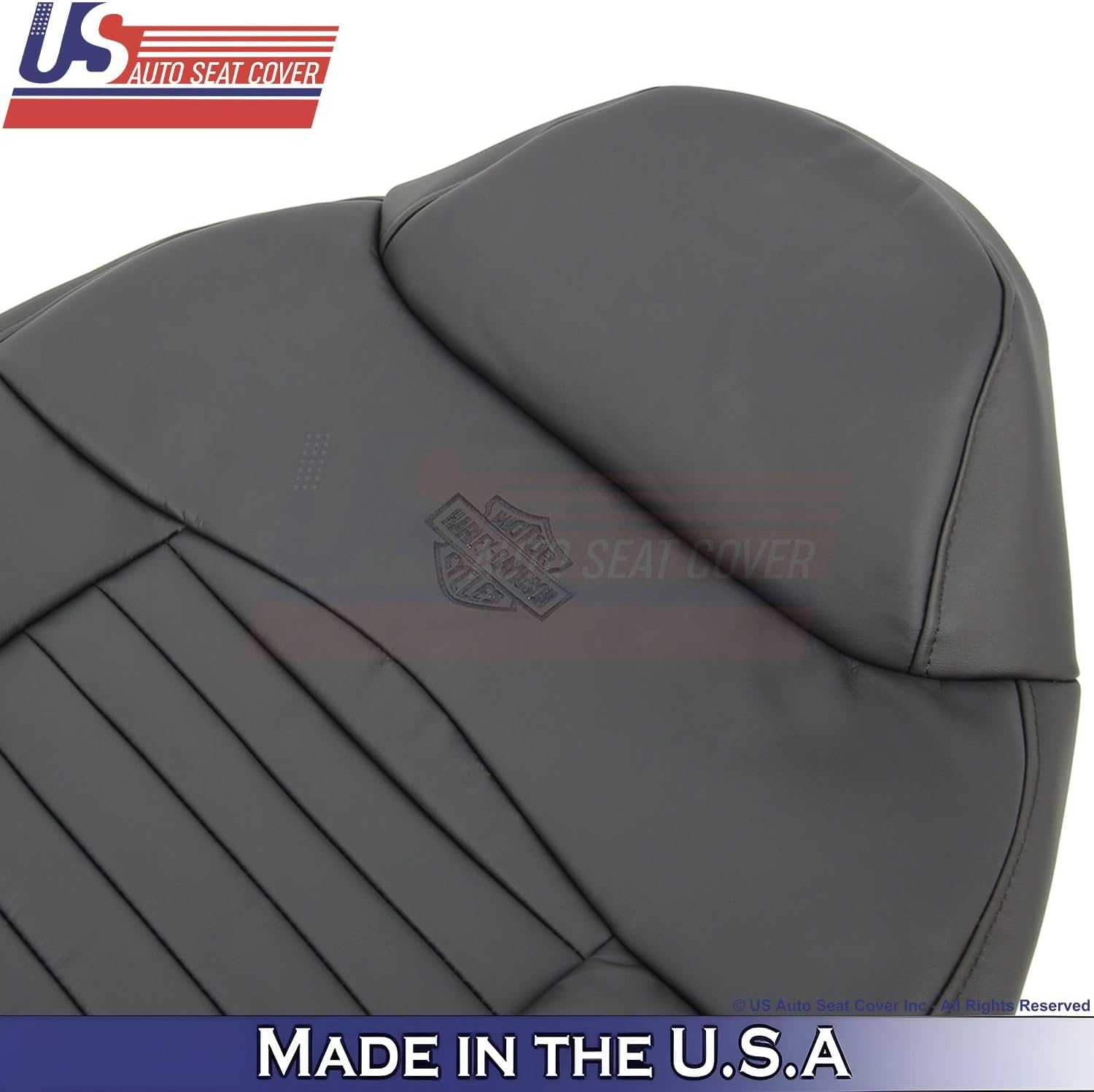 2000 fits Ford F-150 Harley Davidson Genuine Leather Passenger Side Covers Black