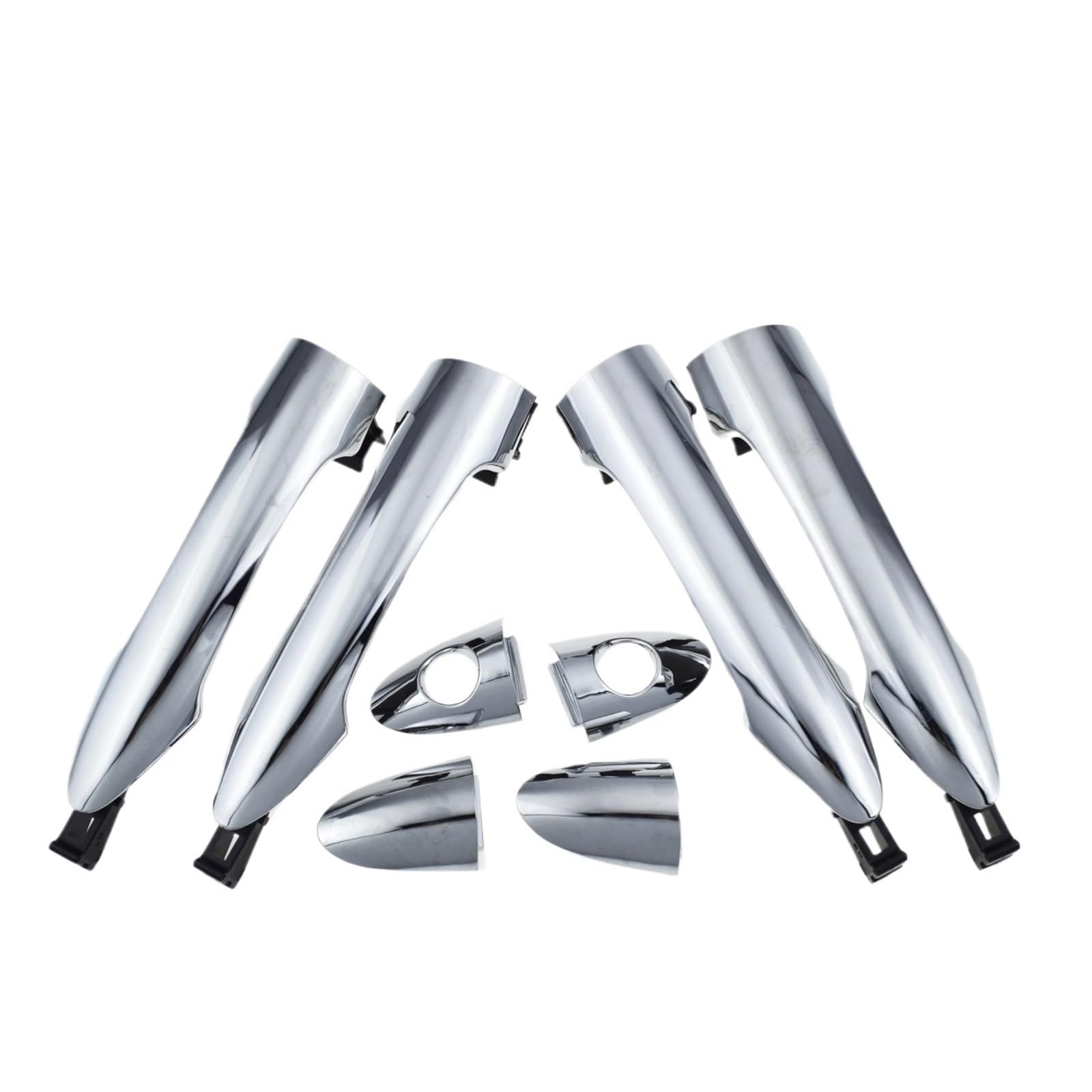 Punxdda Car Exterior Door Handle for Kia for Picanto for Morning 2011-2016 Front Rear Left Right Driver Chrome Exterior Door Handle(Front Rear 4pcs)