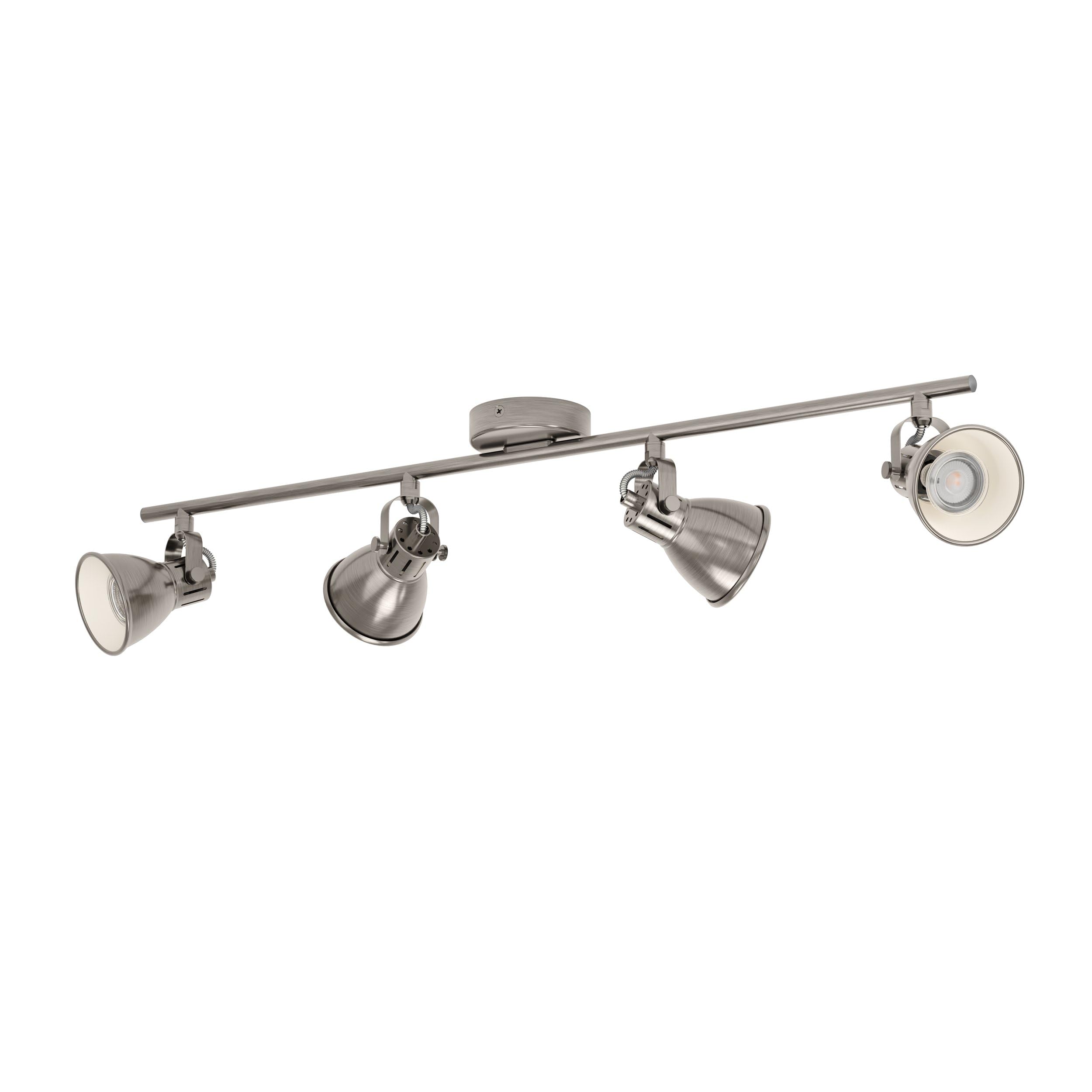 EGLO Seras LED Deckenlampe 4-flammig Deckenstrahler Metall Nickel-Antik GU10 warmweiß