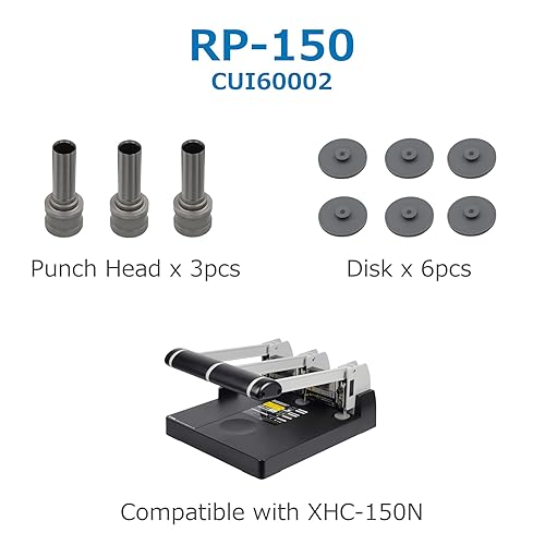 Miniatura 2 de CARL 60002 Juego de cabezales de punzón de repuesto para Xhc-150 Punch, 3 932 cabezales y 6 discosjuego