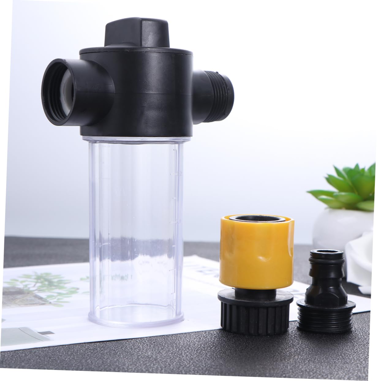 Set di 6 pezzi per lavaggio auto ad alta pressione – Kit di pulizia Clete con dispenser di sapone, accessori idropulitrice, pneumatici per la cura del veicolo per una pulizia efficiente dell'auto