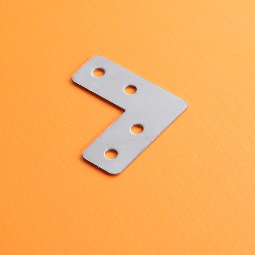 Miniatura 5 de Soporte de Esquina en Forma de L de Acero Inoxidable para Madera, Soporte de Unión y Fijación para Estantes, Muebles y Gabinetes, Juego de 10