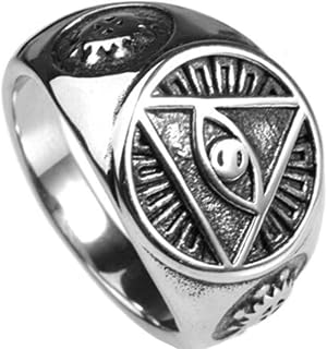 Stainless Steel All Seeing Eye of God Ring