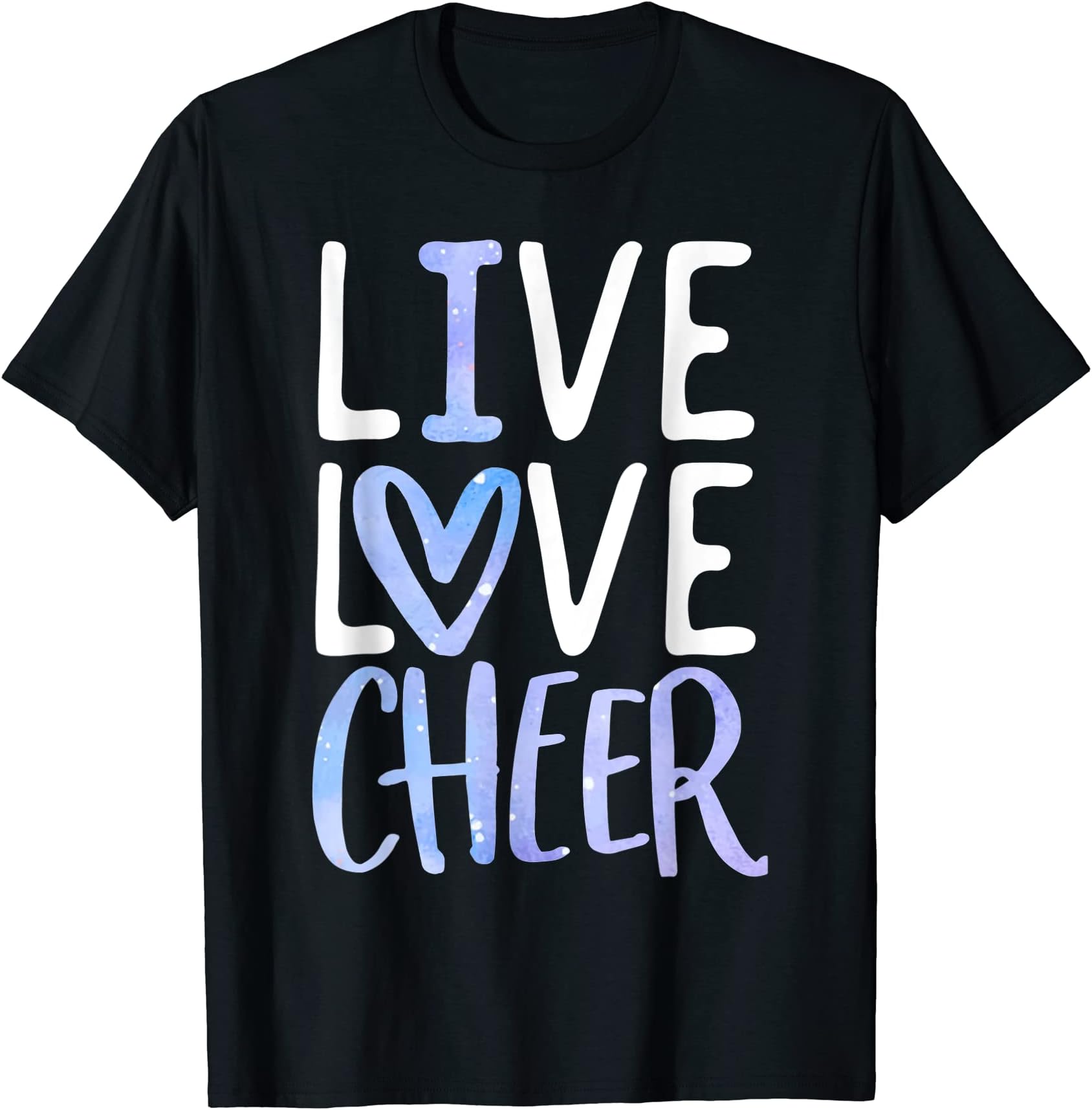 I Love Cheerleading Team TeesWomens Girls Live Love Cheer Girl Cheerleading Cheerleader T-ShirtOEKO-TEX STANDARD 100
