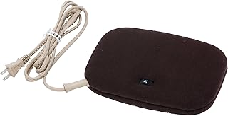 広電(KODEN) 電気あんか 平形 16cm×23cm×5cm ブラウン 無地 温度調節 省エネ コンパクト VWH602H-B