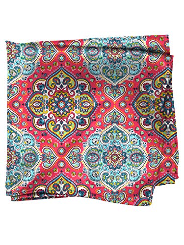 Image of BLACKSMITH Paisley and Floral Printed Italian Pocket Square for Men and Boys, for traditional Indian Wear like Bandhgala and Modi Jacket
