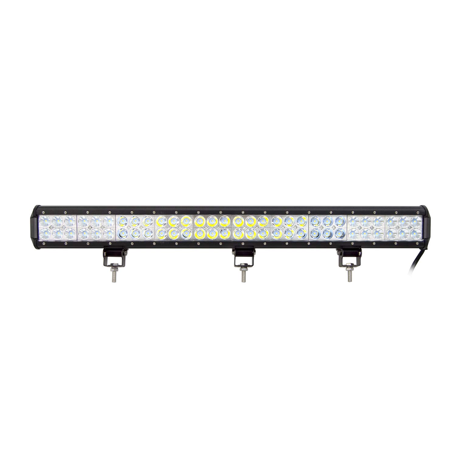 PICAA Barra de luces LED 28 pulgadas 180CM 72W 12V Barra de Luz Led con cable Combo de Inundación LED para Todo Terreno Luces de Conducción Faros Antiniebla LED Iluminación para Offroad 4X4 coche