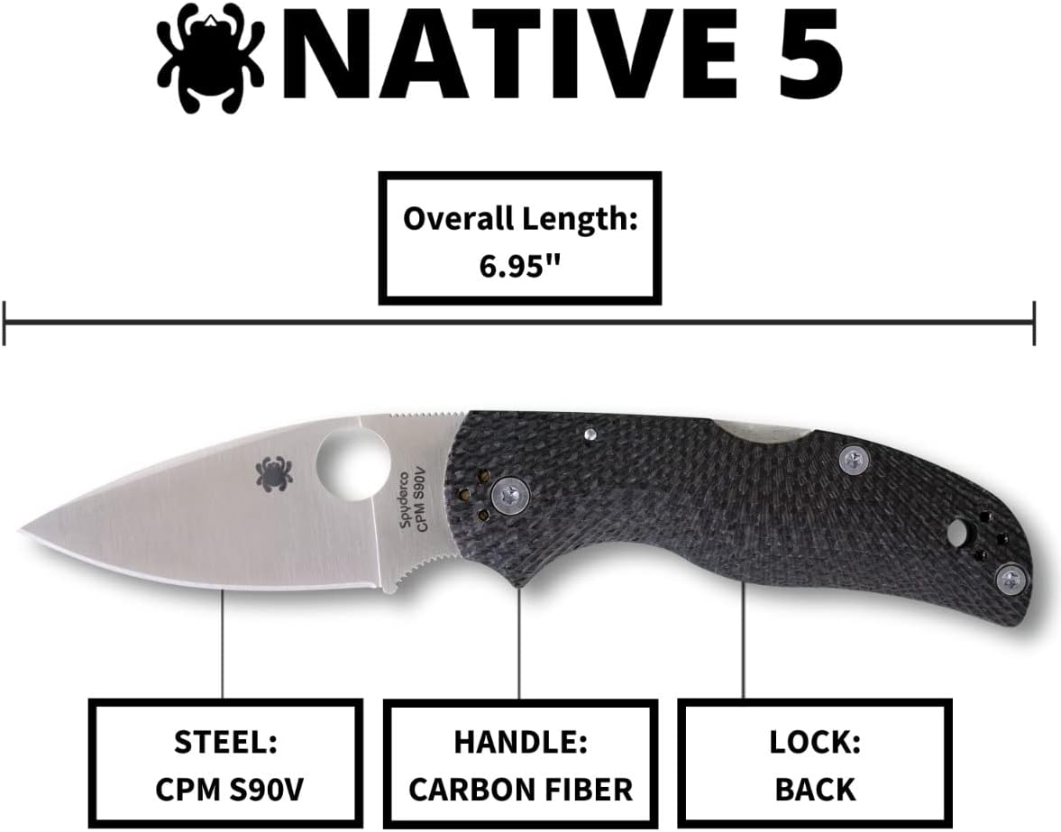 Get Special Price Spyderco Native 5 Signature Folder Knife with 2.95 CPM S30V Steel Blade and Black G-10 Handle - PlainEdge - C41GP5 Up To 60% OFF Spyderco Native 5 Signature Folder Knife with 2.95 CPM S30V Steel Blade and Black G-10 Handle - PlainEdge - C41GP5