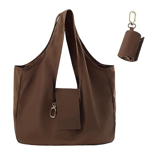 Foldable Keychain Tote Bag for Women,Reusable Mini Travel Grocery Bags