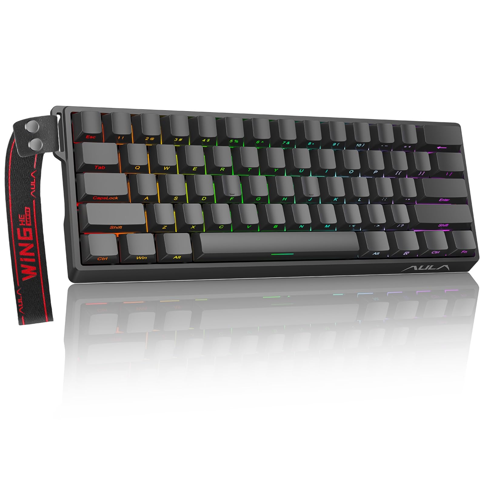Photo 1 of Aula WIN60 HE 60% Mechanical Keyboard Wired, Hall Effect Gaming Keyboard Magnetic Switch Hot Swappable, Adjustable Actuation Rapid Trigger Mode 8000Hz Polling Rate, RGB Keyboard 60 Percent Design