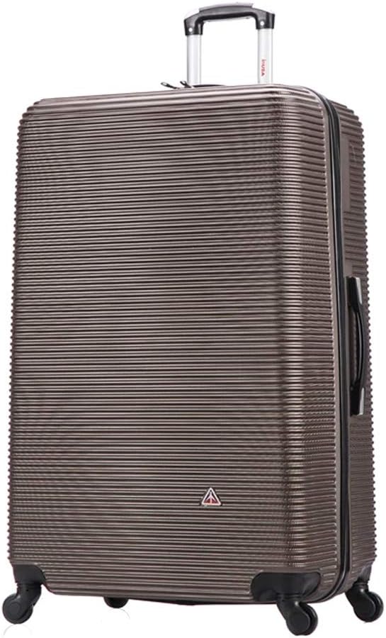 InUSA ROYAL Hardside Spinner Luggage with Ergonomic Handles | Spacious Travel Suitcase with Four Spinner Wheels and Studs | 32 Inch Extra Large Spinner Luggage | Brown