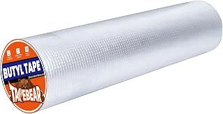 TAPEBEAR Butyl Tape 20inch x16feet, Aluminum Duct Sealing Tape Waterproof Sealant Repair Tape for RV Roof, Boat and Pipe Sealing, Glass & EDPM Roof Leak Patching
