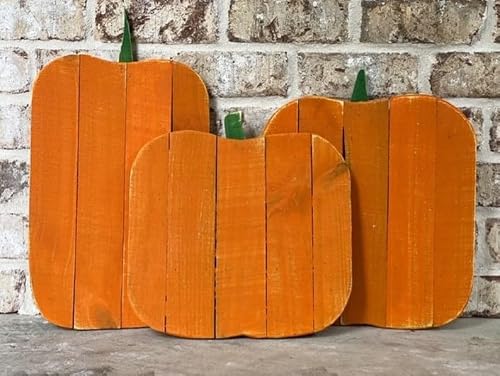 Eoqifjm As Shown In The Picture Farmhouse Wood Pumpkin Centerpiece - A Rustic Thanksgiving Table Decor Set
