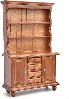 Dollhouse Trójwarstwowy drewniany regał, ekologiczny żywy i realistyczny miniaturowy trójwarstwowy drewniany regał Wykwintne wykonanie dla lalek dla dzieci(brązowy)