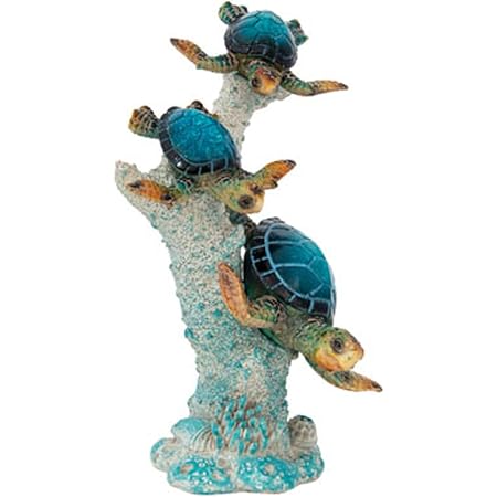 Artconal Small Sea Turtle Statue 4 Inch Shiny Gold Accent - View #9