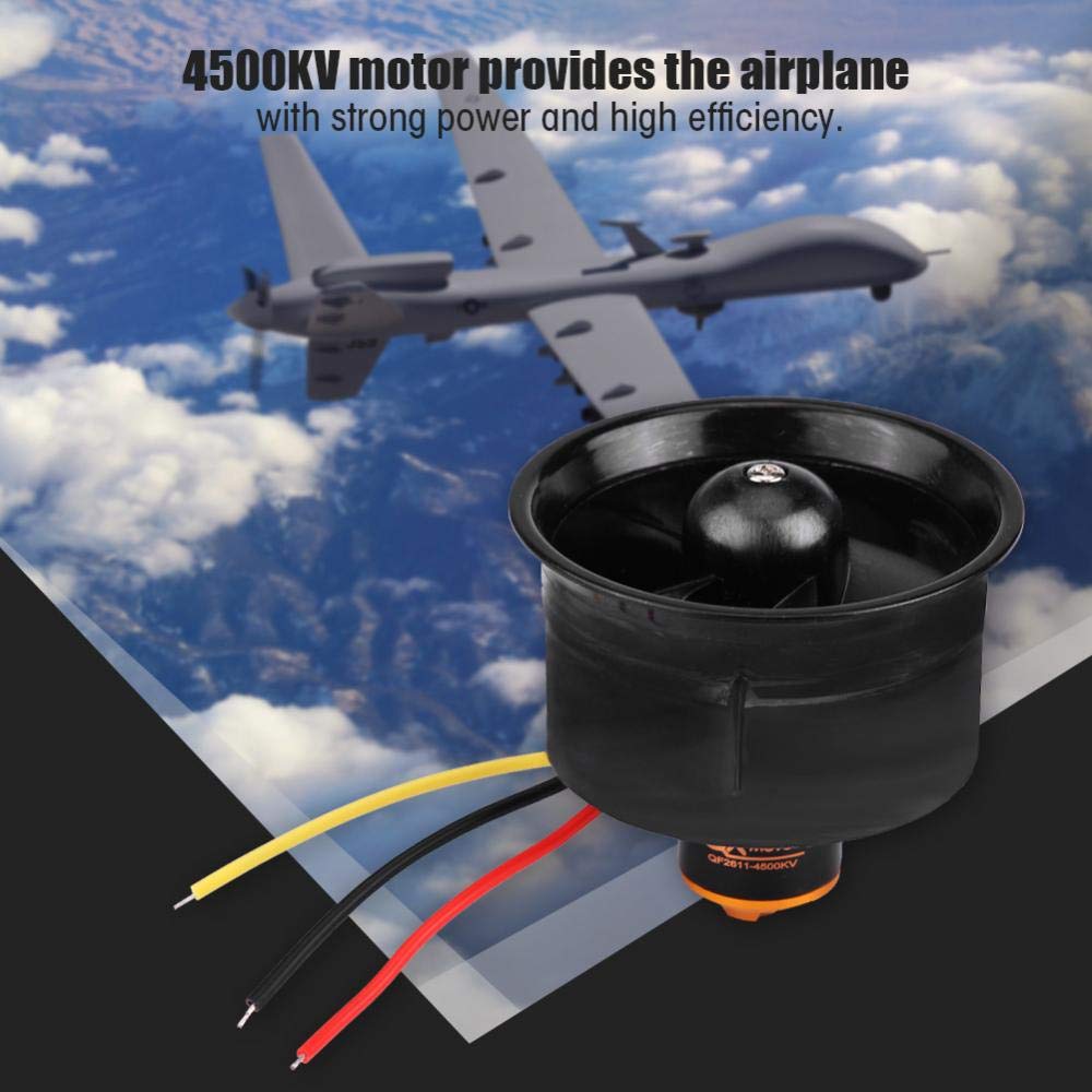 Dilwe Motore Aereo RC, 64 Condotti Kit di Motore Brushless 4500KV + Alimentazione dell' Adatto per Aeromobili Modello RC Fino a 1200g