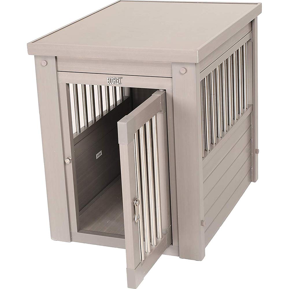 New Age Pet ecoFLEX Pet Crate/End Table, Small, Grey