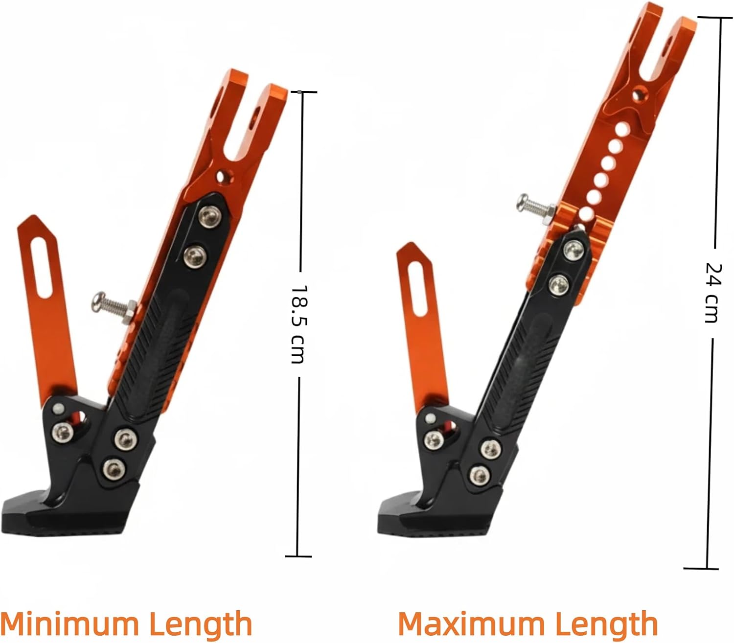 Adjustable Kickstand for Tutti Soleil01, Dirt Bike Side Support Stand Kickstand, Non-Slip, E-Bike Accessories Replacement Parts for Tutti Soleil01, Orange
