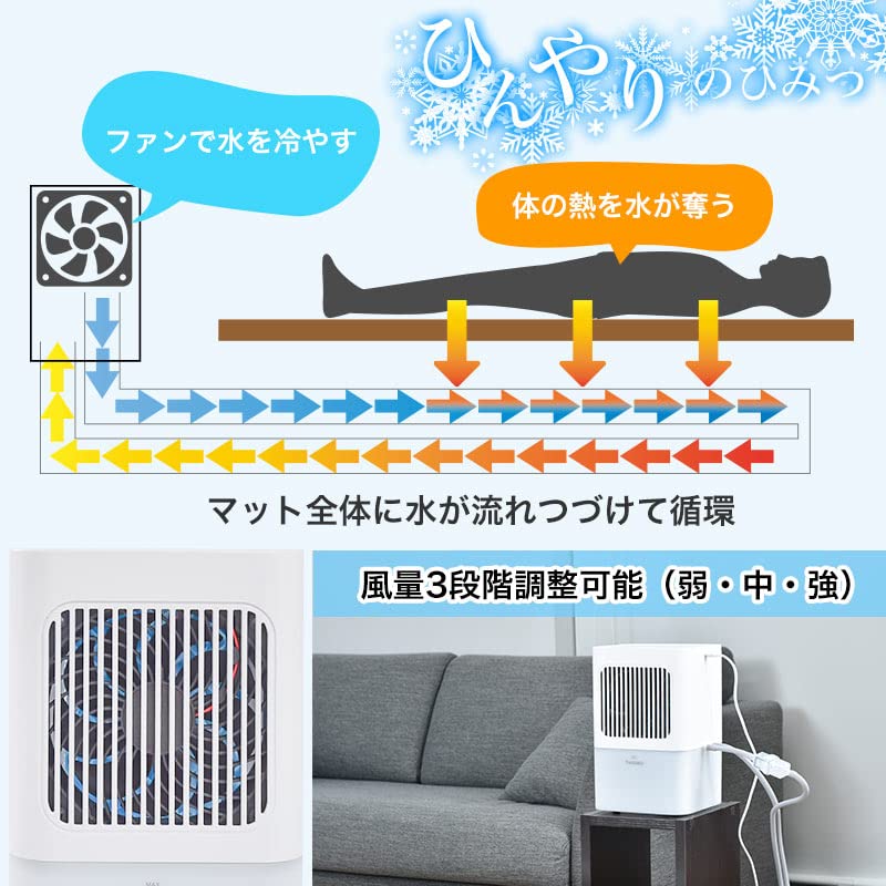 Amazon.co.jp: THANKO Cool Water Flow Sleep Mat 2 MBLTFLSWH (Brown