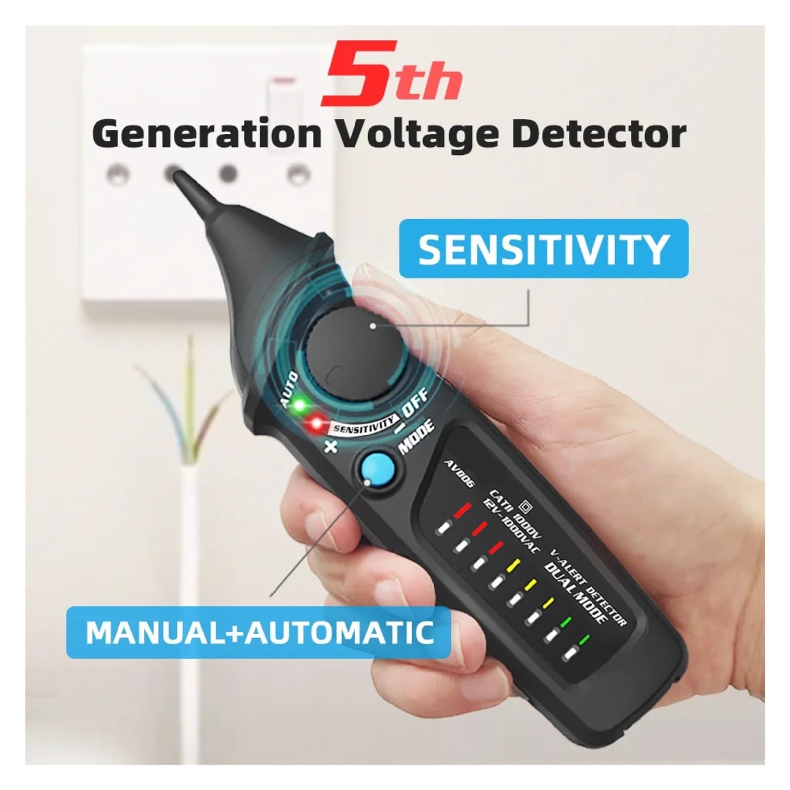 Kit De Verificación Seguridad Circuito, Detector Voltaje Y Comprobador Enchufes, Prueba Continuidad, Cable Vivo Neutro Identificación Precisa Eficaz(Safety Checkup Kits)