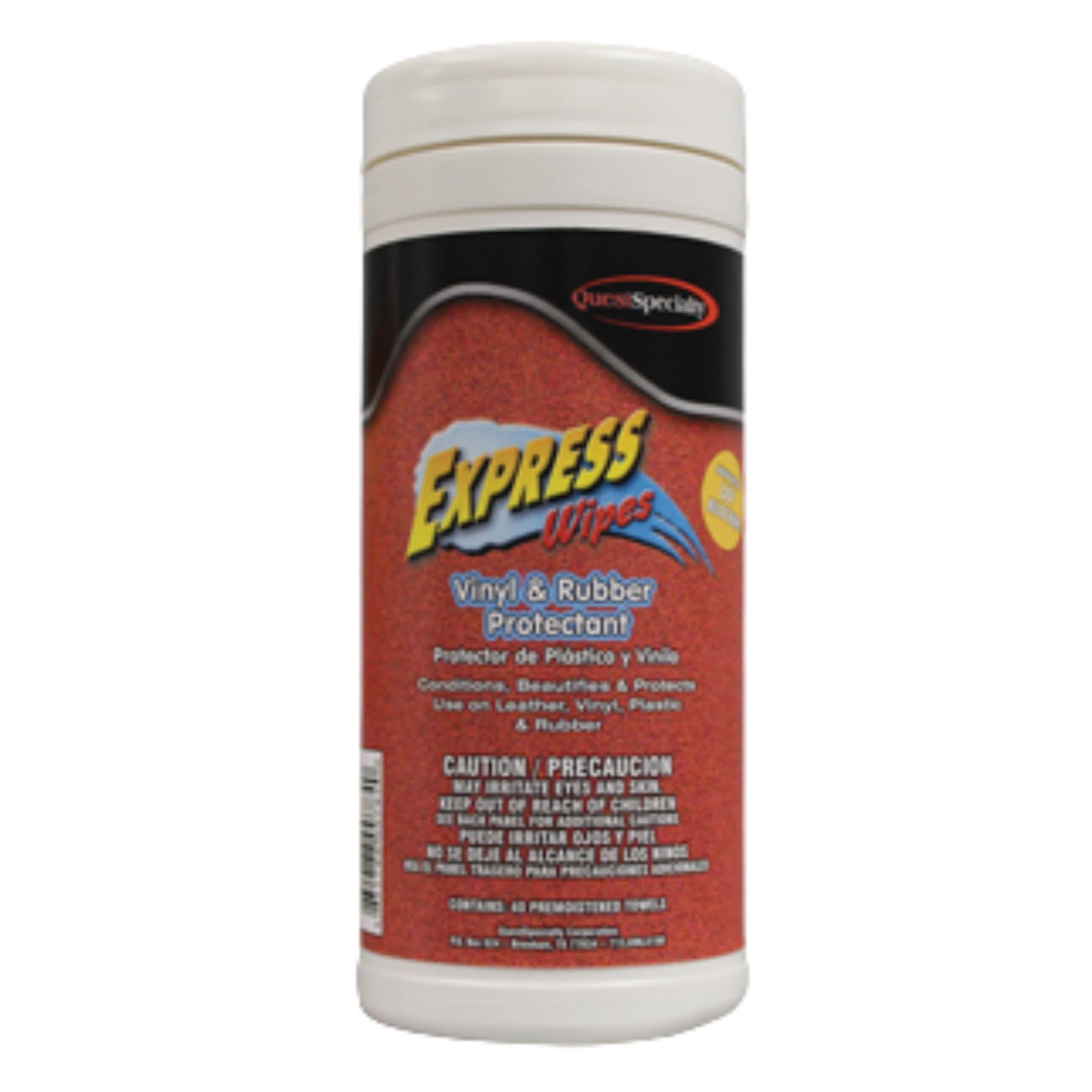 Quest 6510 EXPRESS Wipes Vinyl Rubber Protectant with UV Blocker 1 Pack